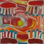 57/09, ‘Milyarn yirnta (Permanent waterhole)’, 60x60 cm, Acrylic on canvas