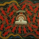 716/10, thudarndi Ungud & Ginminmara (rainmaker), 180x240cm, Acrylic on canvas