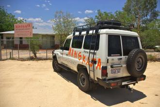 Troopy and Art Centre sign